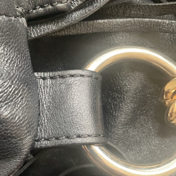 Just Cavalli Leather and Fur Fringe Bag - Picture 9 of 9